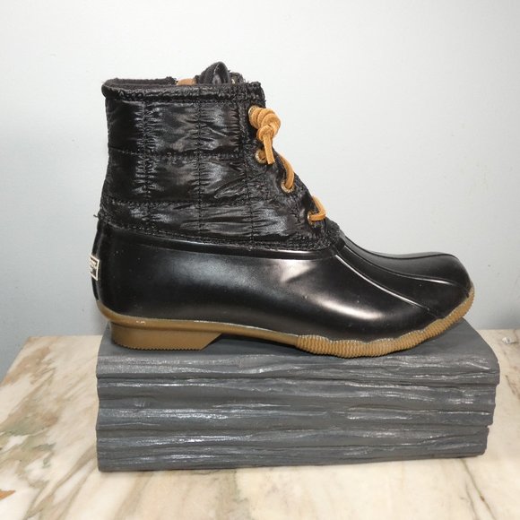 Sperry Women's Seasonal Saltwater Rain Boot, Black, 9.5M - Picture 5 of 11